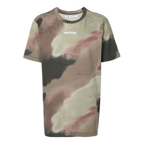 Off-White FW20 Arrows Logo Printed Men Green OMAA027E20JER0226001