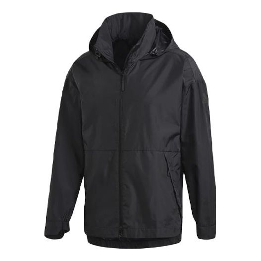 adidas hooded Sports Windproof Jacket Black FI0640