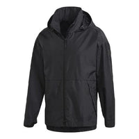 adidas hooded Sports Windproof Jacket Black FI0640