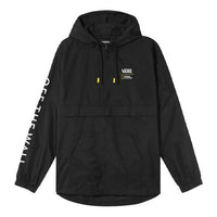Men's Vansx Crossover Printing Logo hooded Long Sleeves Sports Jacket Black VN0A4MUL-BLK