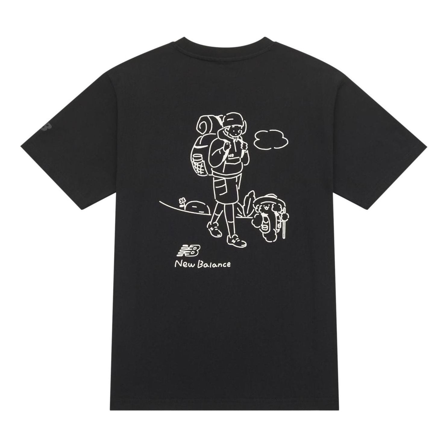 New Balance Hiking Graphic T-Shirt Asia Sizing 'Black' AMT42339-BK