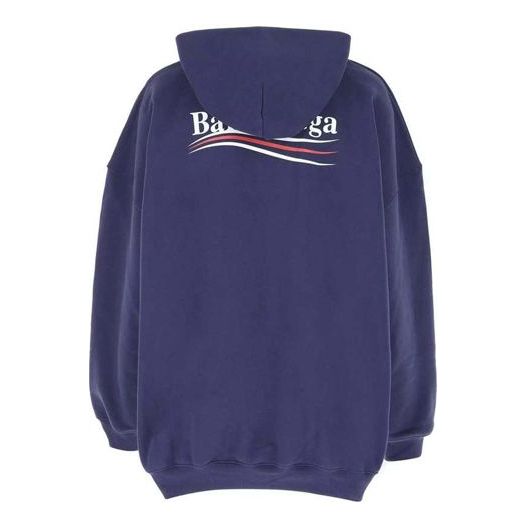 (WMNS) Balenciaga SS21 Loose Long Sleeves Hoodie Blue 620947TIV531195