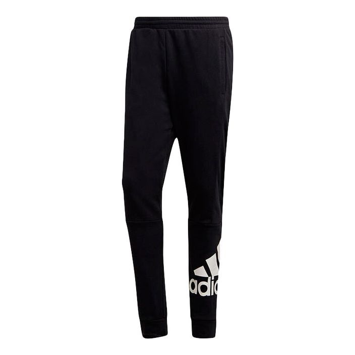 adidas Logo Printing Training Sports Bundle Feet Knit Long Pants Black GD5041