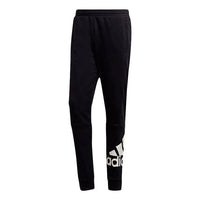 adidas Logo Printing Training Sports Bundle Feet Knit Long Pants Black GD5041