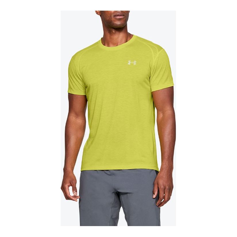 Men's Under Armour Streaker Series Running Sports Short Sleeve Green 1326579-350