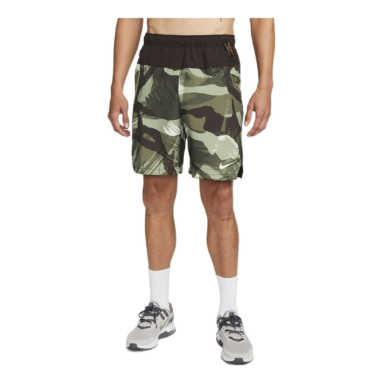 Nike Dri-FIT Flex 9' Woven Camo Fitness Shorts 'Olive' DQ4798-386