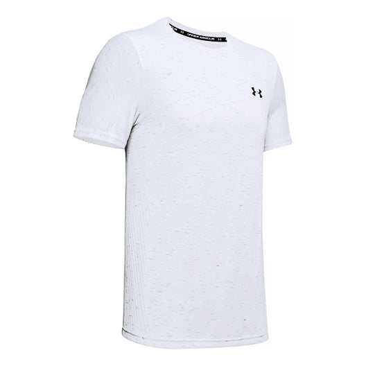 Men's Under Armour Seamless Casual Sports Breathable Round Neck Short Sleeve White 1351449-100