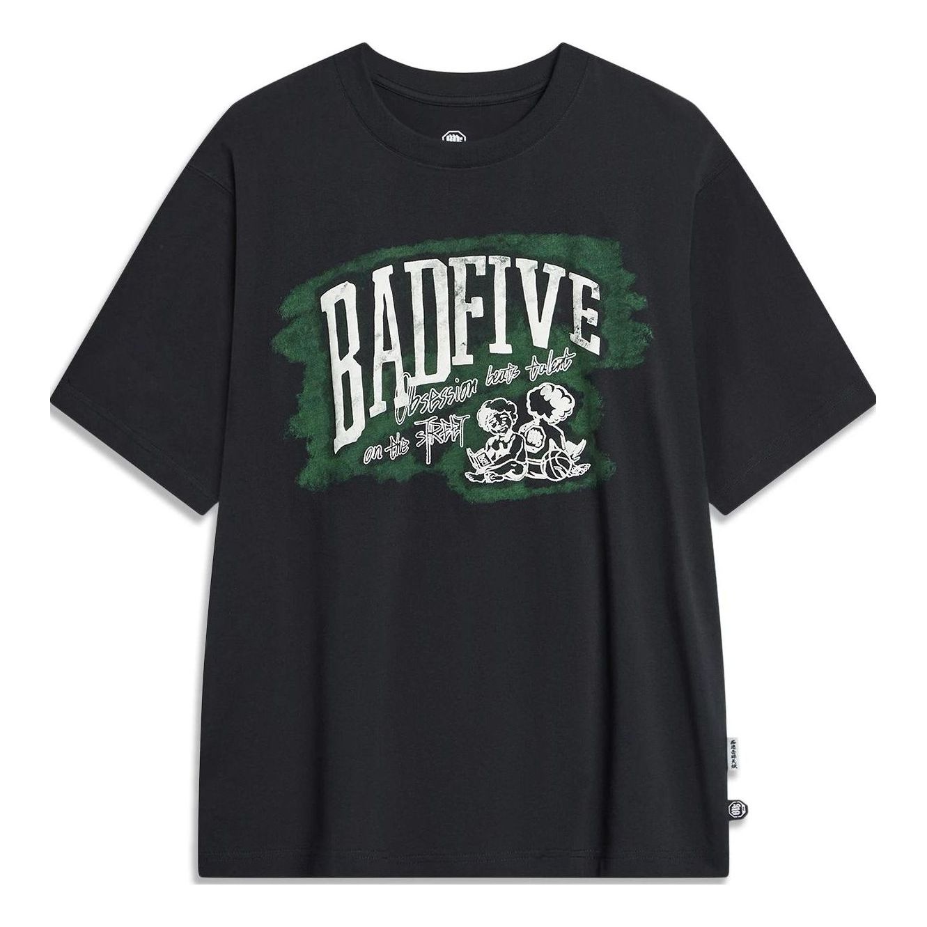 Li-Ning BadFive Graphic T-shirt 'Black' AHST519-3