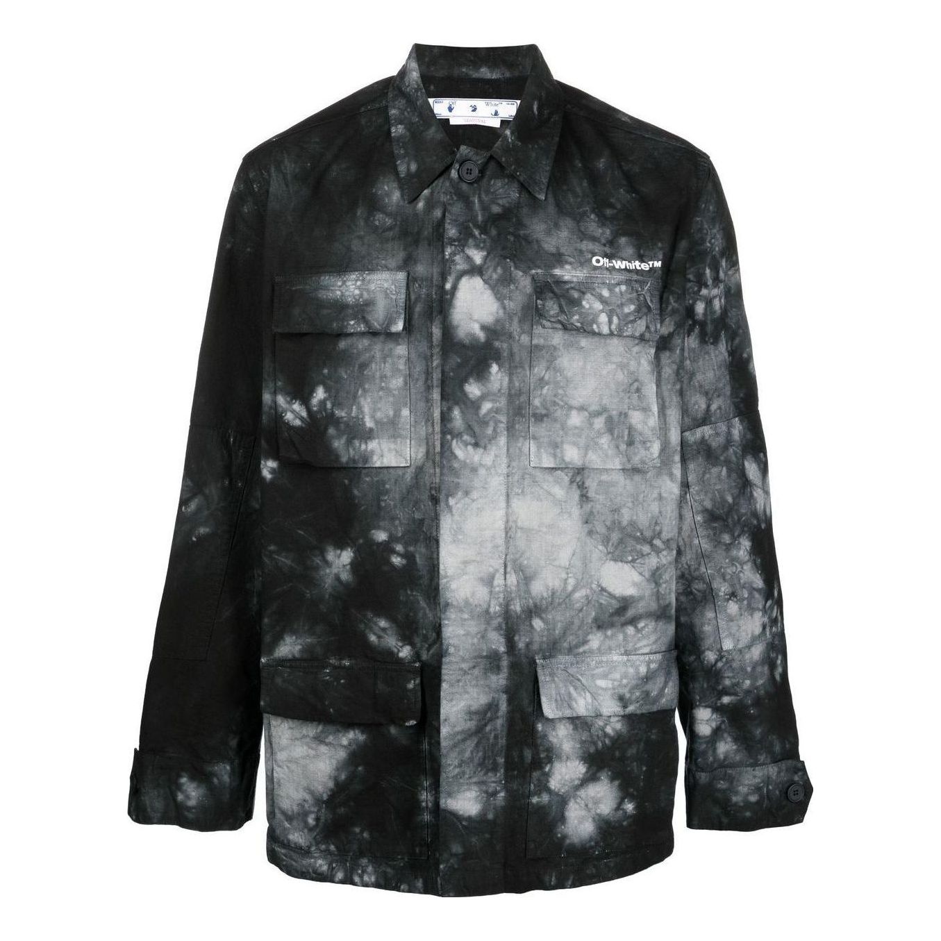 Off-White Arrow Tie Dye overshirt 'Black' OMEA354F22FAB0020501