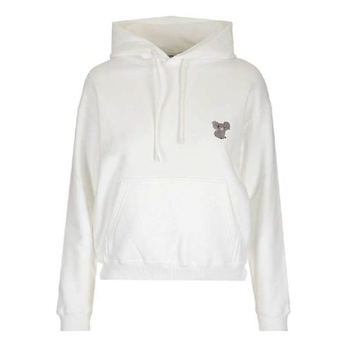 (WMNS) Balenciaga Koala Embroidered Hoodie White 612959TIVD29000
