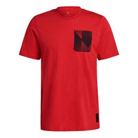 adidas Mufc Str Tee Chest Pocket Soccer/Football Sports Short Sleeve Red GR3891