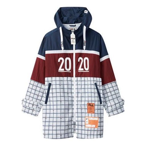 FILA x MIHARA Woven Jacket Crossover hooded Jacket White Printing F71M038701F
