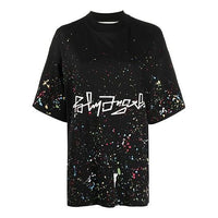 PALM ANGELS Logo Printing Short Sleeve Black PWAA017F20JER0061001