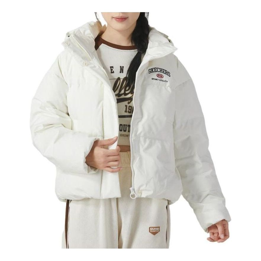 (WMNS) Skechers Casual Down Jacket 'White' L423W037-0074