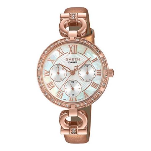 CASIO SHEEN Waterproof Stainless Steel Strap White Analog SHE-3067PGL-7BUDF