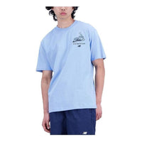 New Balance Essentials Cafe Java Cotton Jersey T-Shirt Asia Sizing 'Blue Haze' MT31561-BLZ