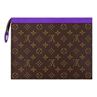 LOUIS VUITTON Pochette Voyage MM Monogram Macassar Canvas 'Violet' M82859
