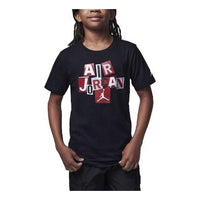 (GS) Air Jordan Cutout T-Shirt 'Black' 95C840-023