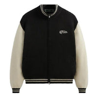 KITH Wyona Full Zip Varisity Sweater 'Black' KHM031416-001