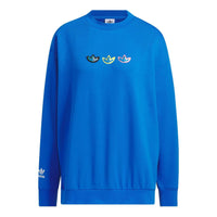 (WMNS) adidas Originals V-Day Crew Sweatshirt 'Blue' IK6859