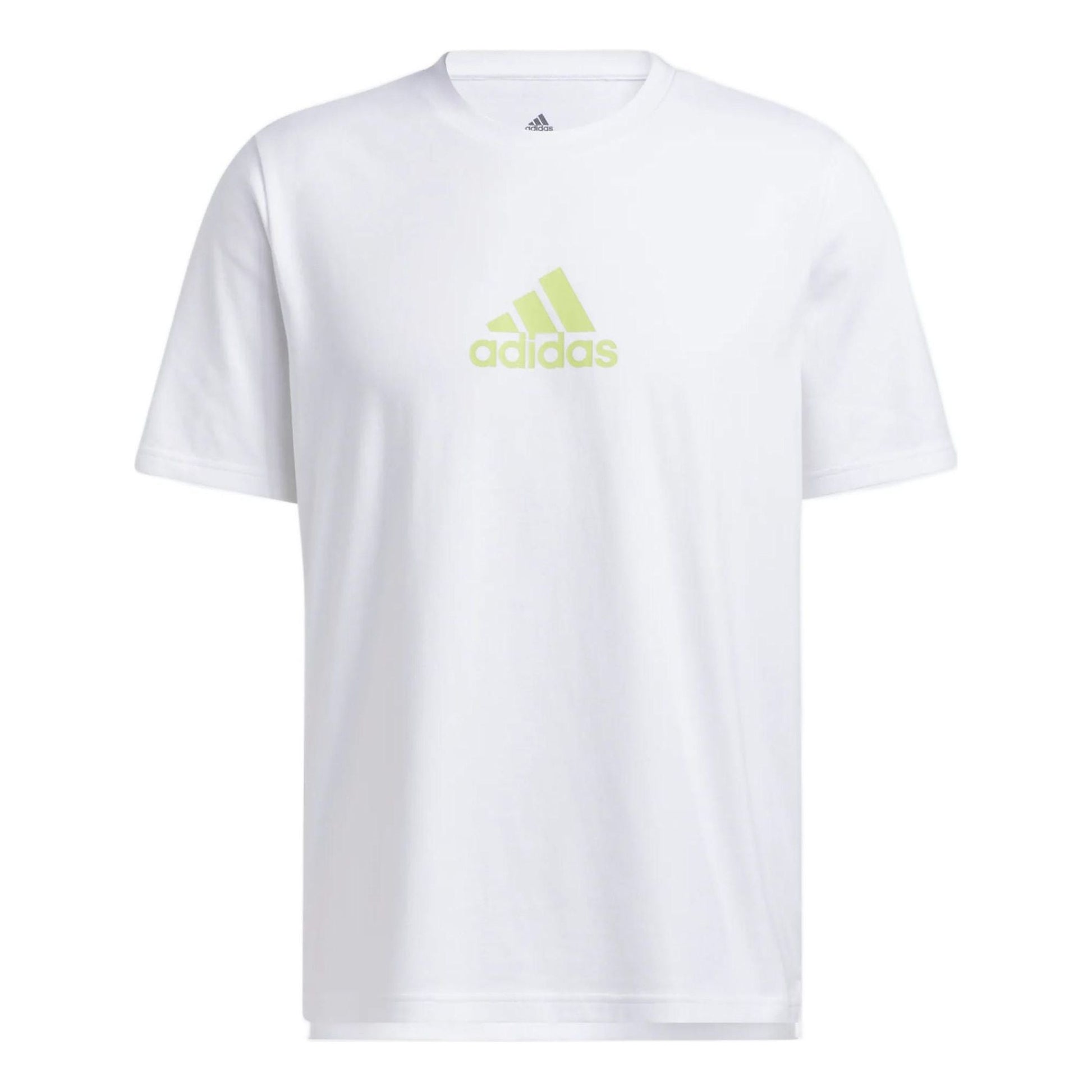 Men's adidas Casual Breathable Logo Solid Color Sports Short Sleeve White HE2314