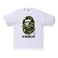 A Bathing Ape Camouflage Ape Head Logo T-Shirt 'White Green' BAPE19SS-002