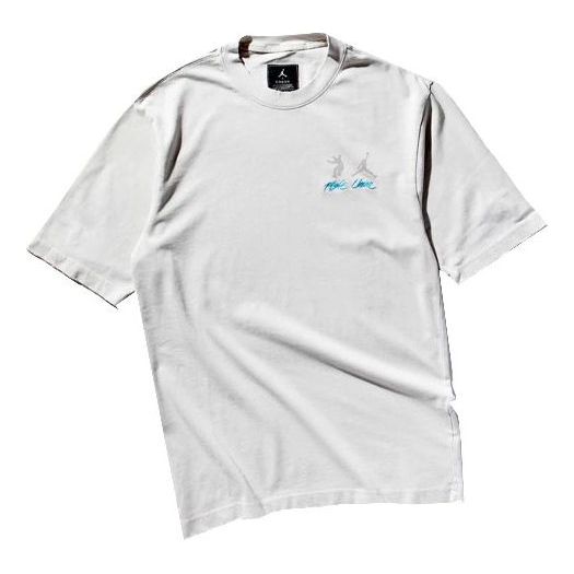 Air Jordan x union SS22 Crossover Solid Color Breathable Logo Round Neck Short Sleeve Asia Edition Gray DM2844-025