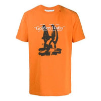 Off-White Back Large Logo Printing Short Sleeve Orange OMAA027R201850091910