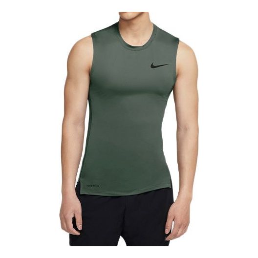 Nike Pro Logo Training Tight Vest Dark Green BV5601-337