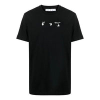 Off-White SS21 Bolt Arrows Printing Short Sleeve Round Neck Pullover Ordinary Version Black OMAA027S21JER0121055