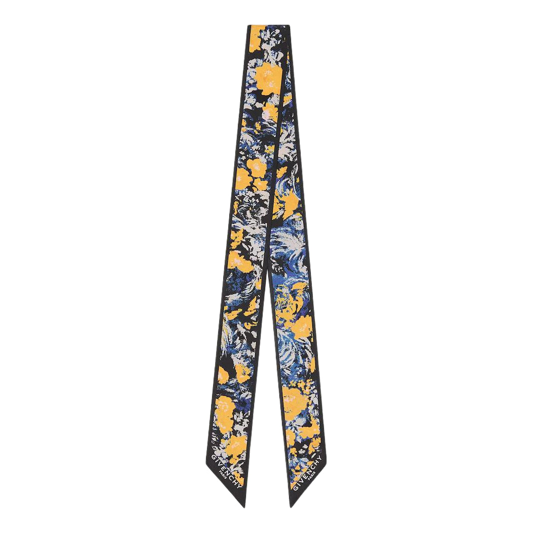(WMNS) Givenchy SS26 Bandeau in Silk with Floral Print 'Navy Yellow' BG00NZG002-476