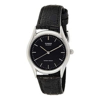 Casio Fashion Analog Watch 'Leather Black Silver' MTP-1094E-1A