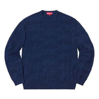 Supreme Raised Logo Sweater 'Navy' SUP-FW19-486