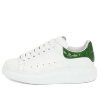 (WMNS) Alexander McQueen Oversized Sneaker 'White Green Crocodile' 553770WIAF89409