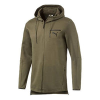 PUMA Casual Sports Zipper hooded Long Sleeves Jacket Green 574662-14