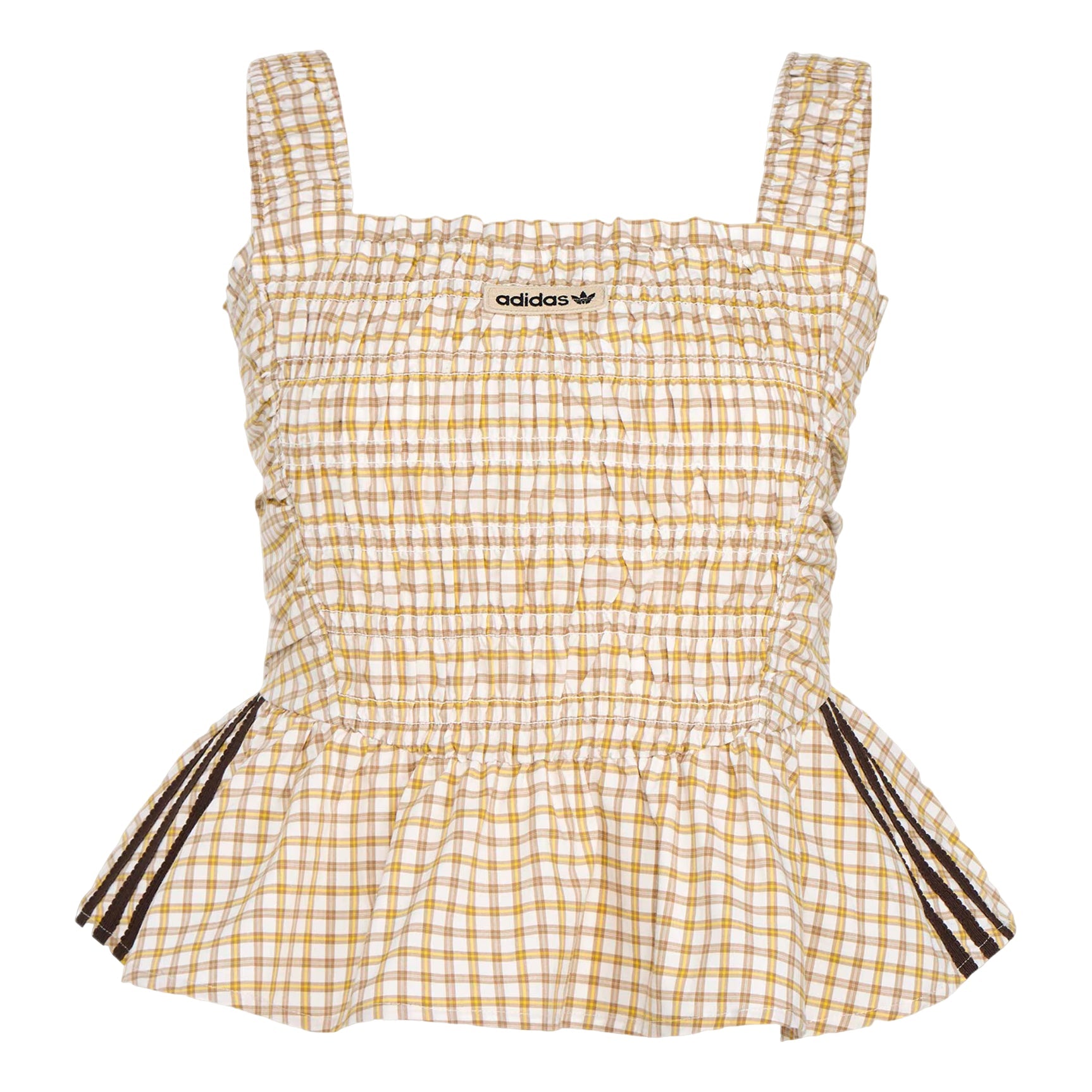 (WMNS) adidas Plaid Vest Asia Sizing 'Yellow' KX7036
