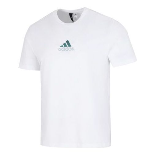 Men's adidas U JF SS Tee 2 Logo Athleisure Casual Sports Round Neck Short Sleeve White T-Shirt HM2979