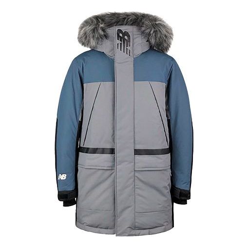 New Balance Warm Winter Down Parka Asia Sizing 'Grey Blue' NP943041-GR
