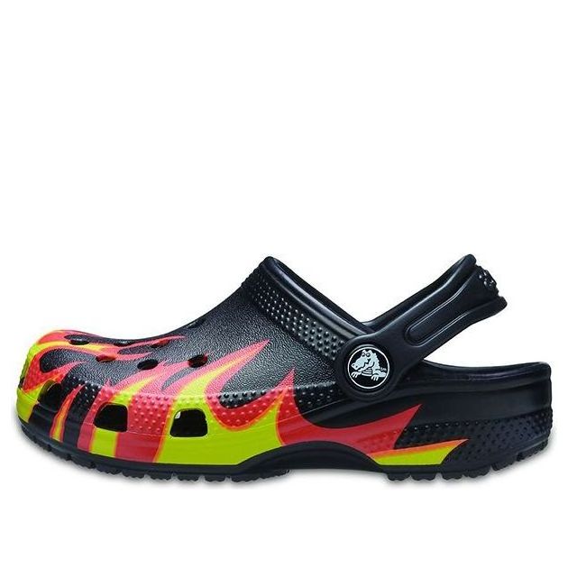 (PS) Crocs Classic Flame Broiled Clog 'Black Red Green' 206629-0X9