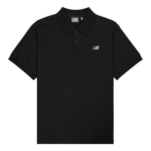 New Balance NB Logo Polo Shirt Asia Sizing 'Black' NFE21011-BK