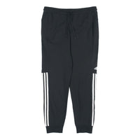 adidas Plaid Pants Knitted Sports Pants Men Black FT2843