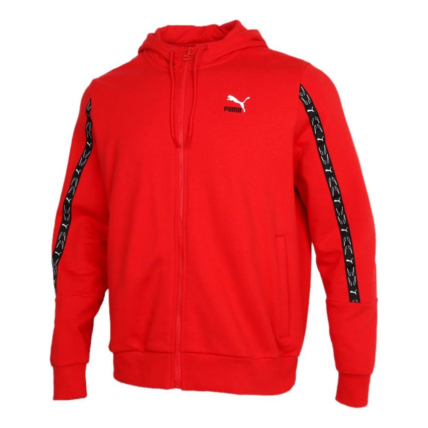 PUMA Elevate Hooded Full-Zip Jacket 'Red Black' 531071-11