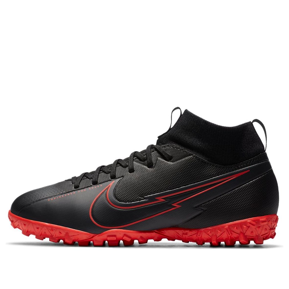 (GS) Nike Mercurial Superfly 7 Academy TF Turf 'Black Red' AT8143-060