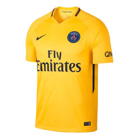 Nike PSG Paris Saint-Germain 17/18 Away Jersey 'Yellow Navy' 847268-720