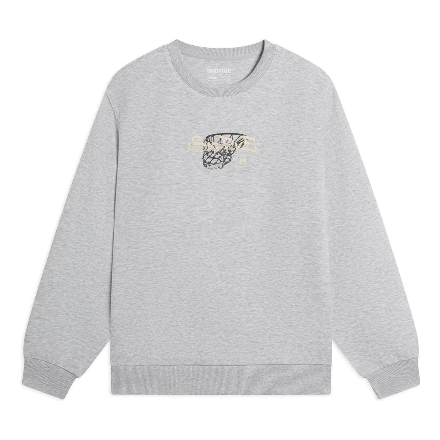 Li-Ning BadFive Hoops Graphic Sweatshirt 'Grey' AWDSB99-2