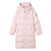 (GS) Skechers Hooded Woven Long Down Jacket 'Pink' L422K054-01NX