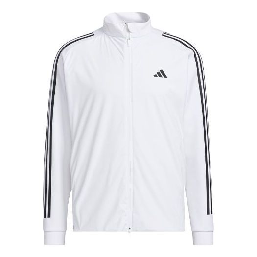 adidas 3-Stripes Full-Zip Sweater 'White' HT6855