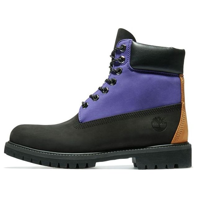 Timberland 6 Inch Premium Waterproof Boot 'Black Nubuck with Purple' A2KDP001