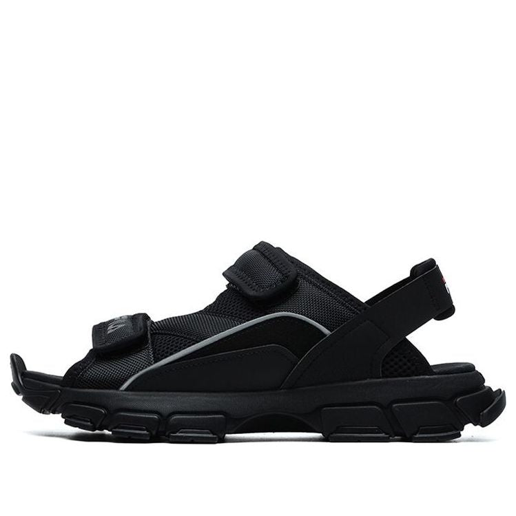 (WMNS) Fila Fusion Two Stripes Sandals 'Black' T12W125401FBK