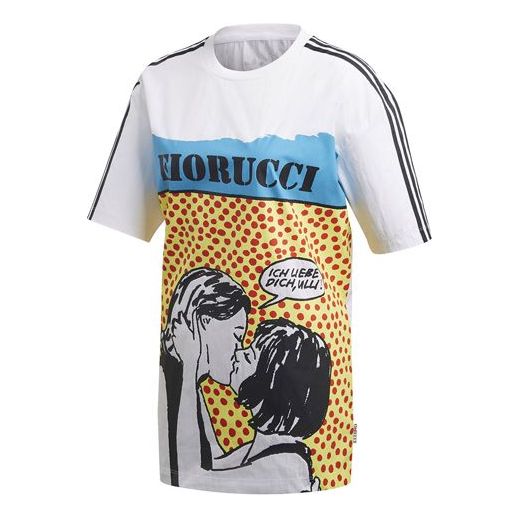(WMNS) adidas originals Graphic Printing Tee White FL4146